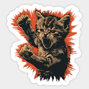 Kung Fu Kitty Sticker